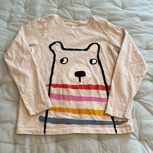 NWOT Hanna Andersson Long Sleeve Heathered Graphic Tee Sz 8